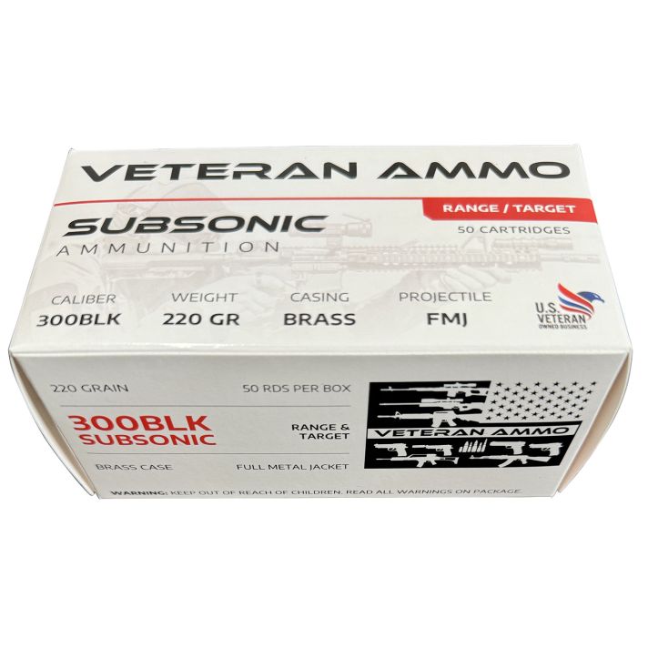 Hyperion Munitions HMBX300BLK22050 300 Blackout 220 gr Full Metal Jacket 50 Per Box/10 Case
