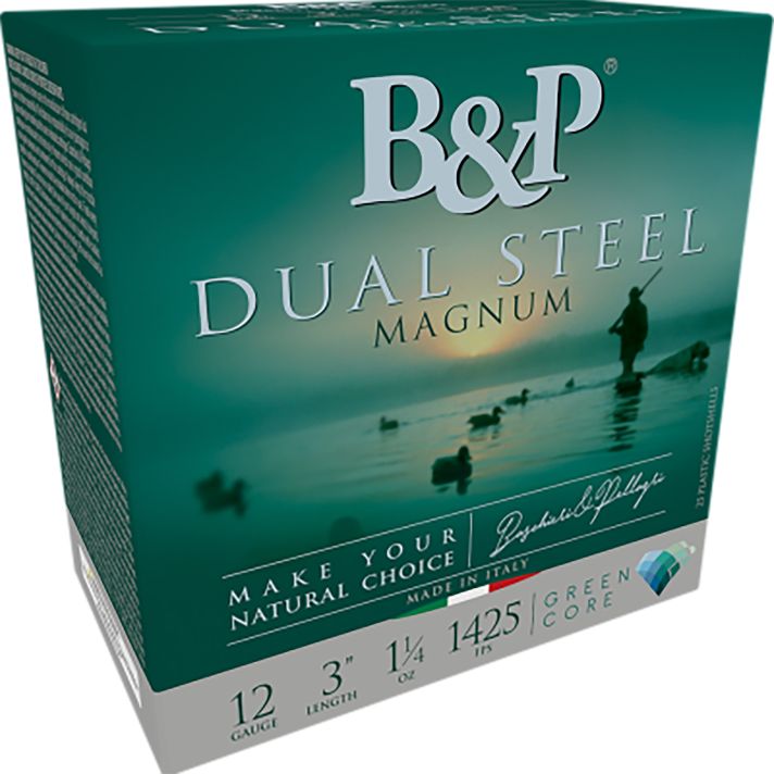 B&p Ammunition 12B4DS23 Dual Steel12Gauge 3" 1 1/4oz 2/3Shot 10 Per Box/10 Case