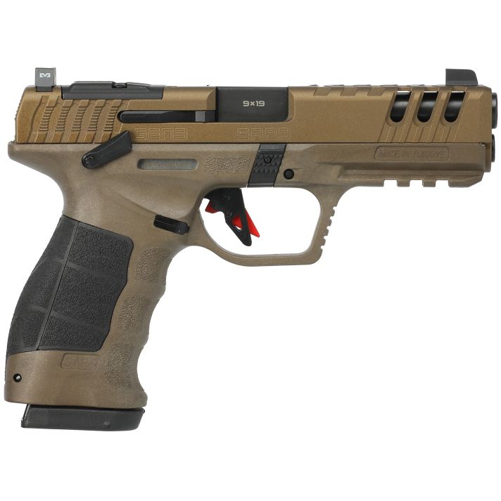 SAR USA SAR9G3BR SAR9 Gen3 Full Size Frame 9mm Luger 17+1 4.40" Black Steel Barrel, Bronze Cerakote Steel Serrated Slide, Bronze Cerakote Polymer Frame w/Picatinny Rail, Black Polymer Grip