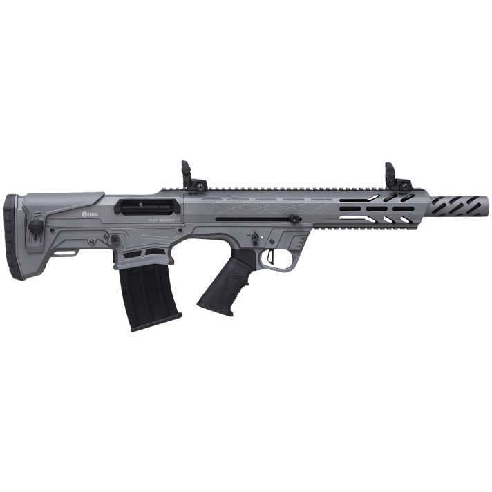 Citadel FRPS1218TG Pup Scout12 Gauge Semi-Auto 3" 5+1 18.50" Gray Steel Barrel, Picatinny Rail Aluminum Receiver, Picatinny Handguards, Gray Adj Cheek Riser Synthetic Stock, Black Polymer Grip