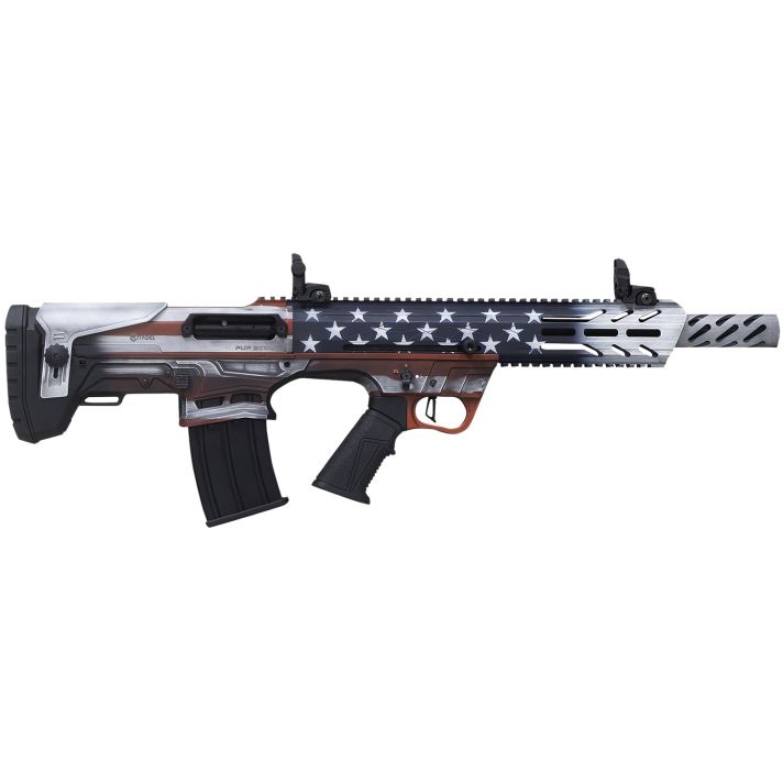 Citadel FRPS1218USA Pup Scout12 Gauge Semi-Auto 3" 5+1 18.50" Steel Barrel, USA Flag Picatinny Rail Aluminum Receiver, Picatinny Handguards, Adj Cheek Riser Synthetic Stock, Black Polymer Grip