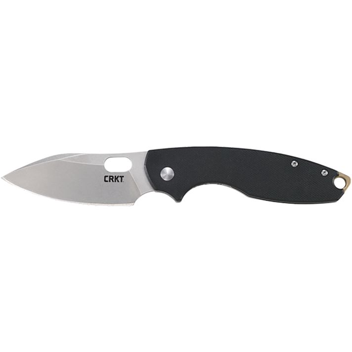 CRKT 5317D2 Pilar III 2.97" Folding Plain Stonewashed D2 Steel Blade, Black Textured G10 Handle