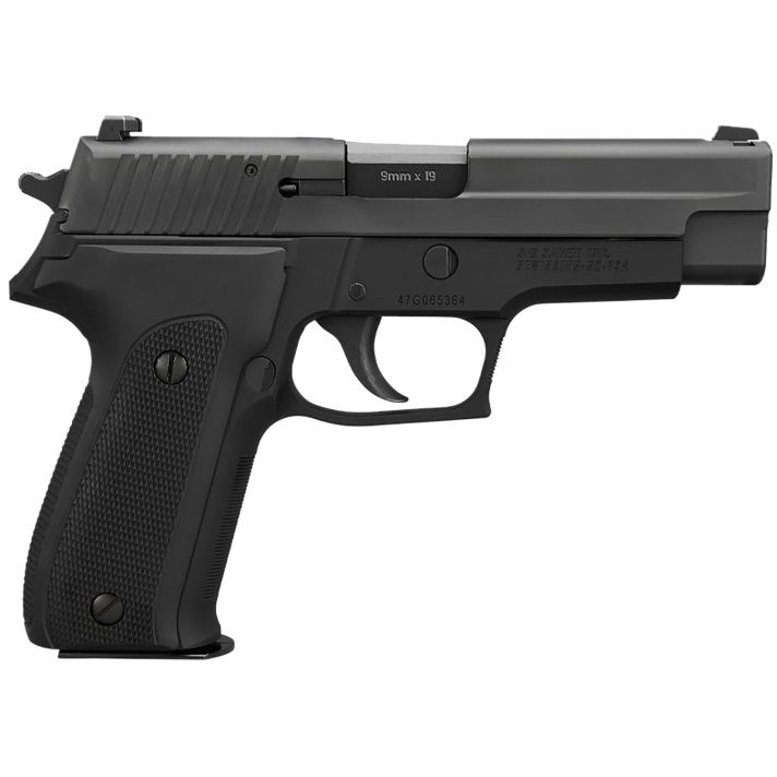 Sig Sauer E26940YR P226 40th Anniversary Full Size Frame 9mm Luger 15+1 4.40" Black Steel Barrel, Black Nitron Serrated Stainless Steel Slide, Black Anodized Aluminum Frame ,Retro Hogue Alloy Grip