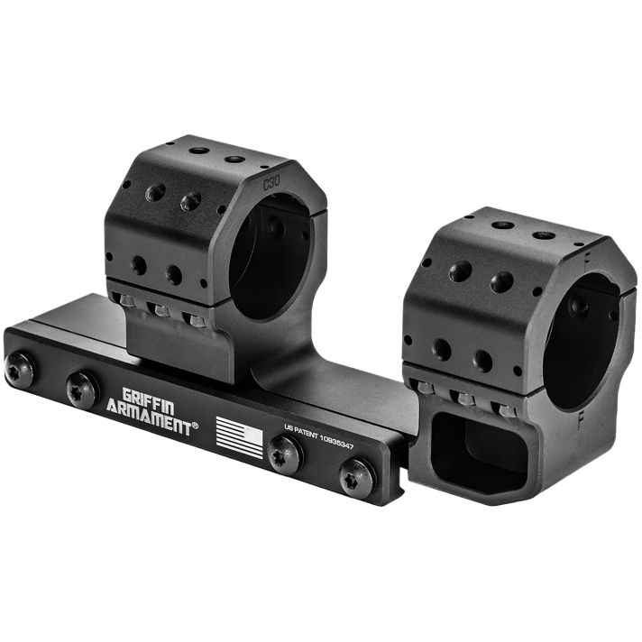 Griffin Armament GSMC1425H34MM Cantilever MountBlack Anodized 34mm Tube Cantilever Mount 15 MOA