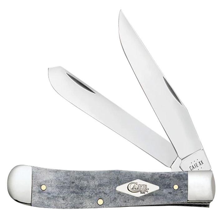 Case 34202 CanoeMini 2.60"/1.97" Folding Pen/Spear Plain Mirror Polished Tru-Sharp SS Blade, Smooth Gray Bone Handle