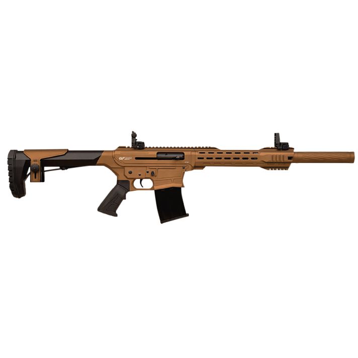 Gforce Arms GF2512BNZ GF2512 Gauge Semi-Auto 3" 5+1 20" Bronze Cerakote Spiral Threaded Barrel, Bronze Cerakote Picatinny Rail Aluminum Receiver, Adjustable Black Synthetic Stock w/Black Rubber Grip