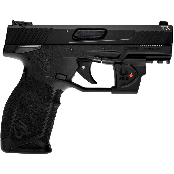 Taurus 1-TX22141VL TX22Full Size Frame 22 LR 16+1 4.10" Matte Black Alloy Steel Barrel, Black Hard Coat Anodized Serrated Slide, Black Polymer Frame w/Picatinny Rail, Textured Grip,Viridian Laser