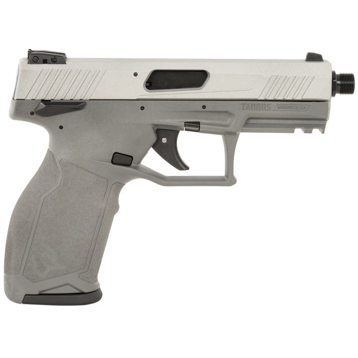 Taurus 1-TX2214NG TX22Full Size Frame 22 LR 16+1 4.10" Matte Black Threaded Barrel, Satin Stainless Steel Serrated Slide, Gray Polymer Frame w/Picatinny Rail, Textured Grip
