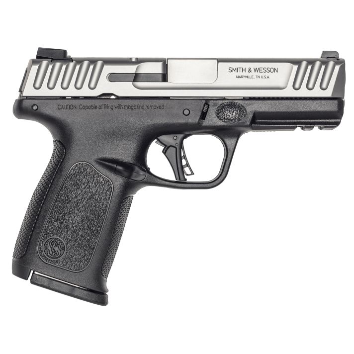 Smith & Wesson 13936 SD40 2.0 Compact Frame 40 S&W 14+1 4" Stainless Steel Barrel, Satin Serrated Stainless Steel Slide, Black Polymer Frame w/Picatinny Rail, Textured Grip