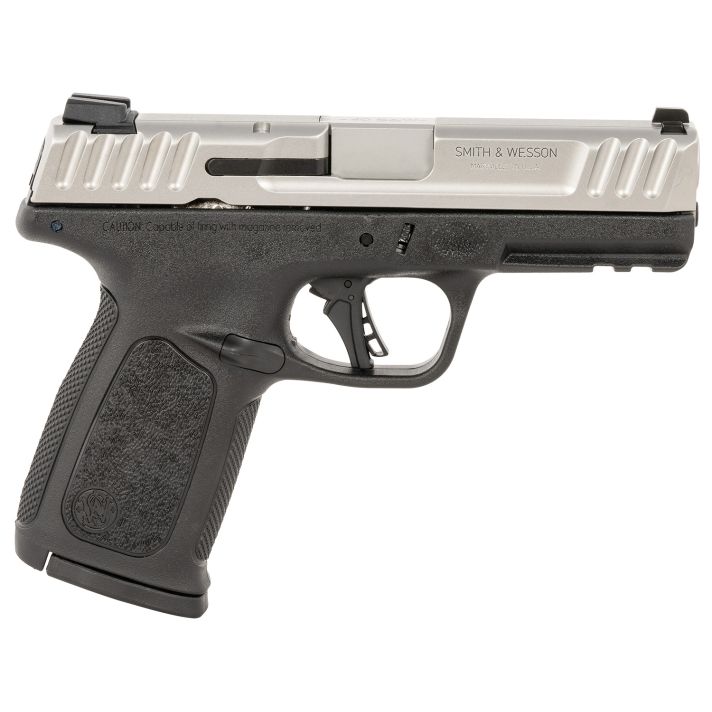 Smith & Wesson 13937 SD40 2.0 Compact Frame 40 S&W 10+1 4" Stainless Steel Barrel, Satin Serrated Stainless Steel Slide, Black Polymer Frame w/Picatinny Rail, Textured Grip