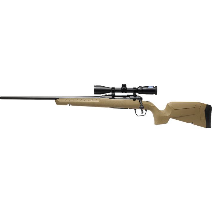 Savage Arms 32196 Axis 2 XP Combo 6.5 Creedmoor 4+1 22" Black Sporter Barrel, Black Drilled & Tapped Steel Receiver, Fixed Flat Dark Earth Synthetic Stock, Left Hand, Boresighted 3-9x40
