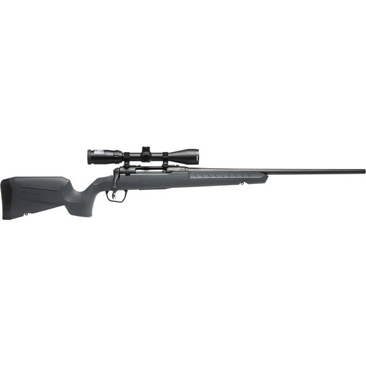 Savage Arms 32229 Axis 2 XP Combo Compact 243 Win 4+1 20" Matte Black Heavy Sporter Barrel & Drilled & Tapped Carbon Steel Receiver, Fixed Matte Gray Synthetic Stock, Right Hand, Boresighted 3-9x40mm