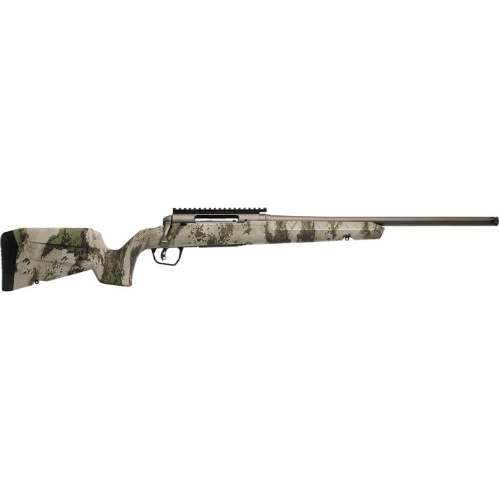 Savage Arms 32301 Axis 2 Pro Compact 223 Rem 4+1 20" Gun Metal Bronze Cerakote Heavy Threaded Barrel & Picatinny Rail Carbon Steel Receiver, Fixed Woodland Camo Synthetic Stock, Right Hand