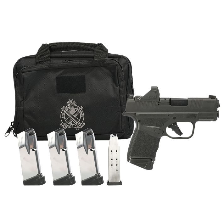 Springfield Armory HC9319BOSPCAP Hellcat OSP *CA Compliant 9mm Luger Gear up 2024 Includes Viridian RFX-11 Green Dot Optic, 3 10rd Magazines (Total of 5), Dual Range Bag