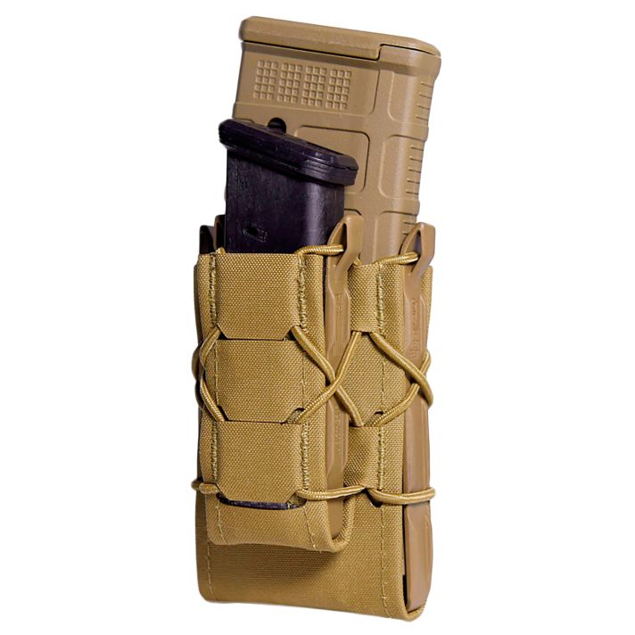 High Speed Gear 24DD00CB TACO Gen 2 Double Decker Coyote Brown Nylon MOLLE Compatible w/ Rifle/Pistol