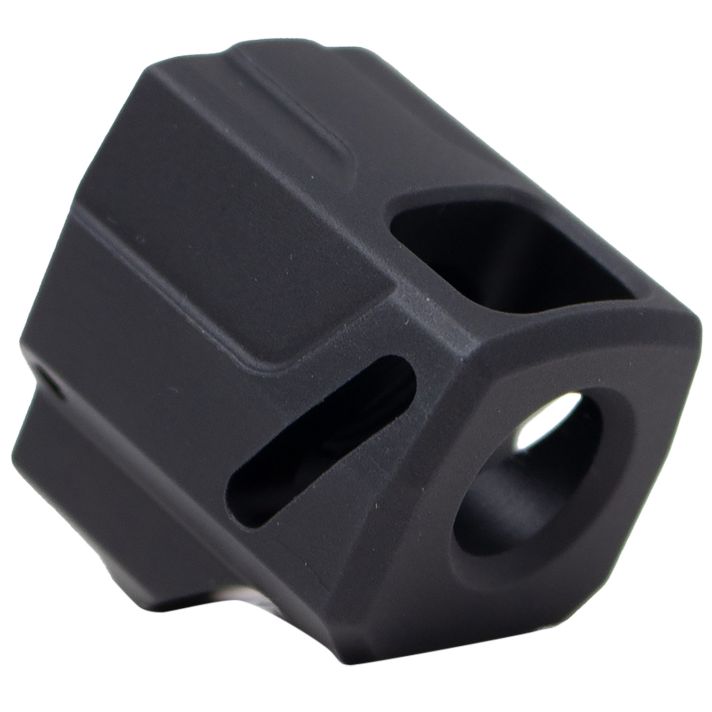 Faxon Firearms FFPACOMPSSS01 EXOS-525 Compensator Black Nitride 6061 Aluminum 1/2"x28 Threads 1.125" OAL Compatible w/ Sig Sauer P365/P365 XL