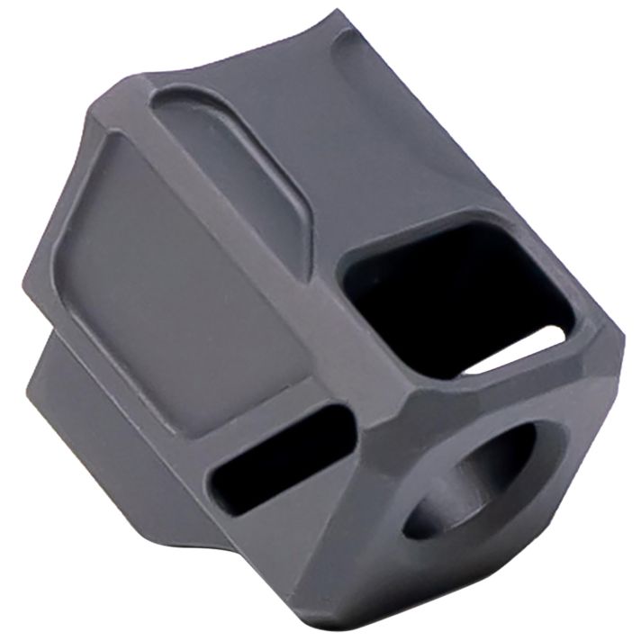 Faxon Firearms FFPACOMPSSG02 EXOS-533 Compensator Black Nitride 6061 Aluminum 1/2"x28 Threads 1.218" OAL Compatible w/ Glock 43X/48
