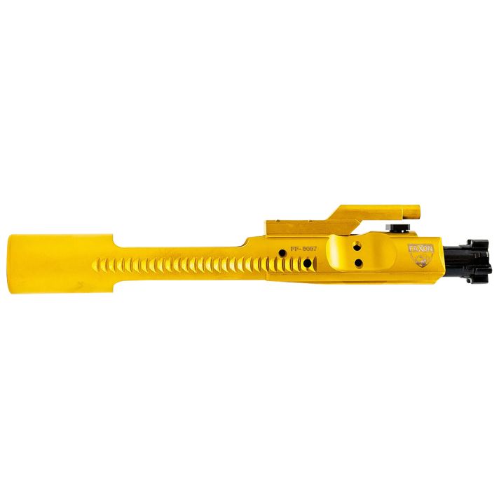 Faxon Firearms FF556BCGCNITRIDETIN M16 5.56 Bolt Carrier Group.223 Rem/5.56 NATO TiN PVD Coated 9310 Steel For AR15/M16