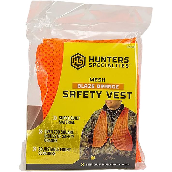 Hunters Specialties HS02006 Safety VestOSFA Chest Orange Mesh
