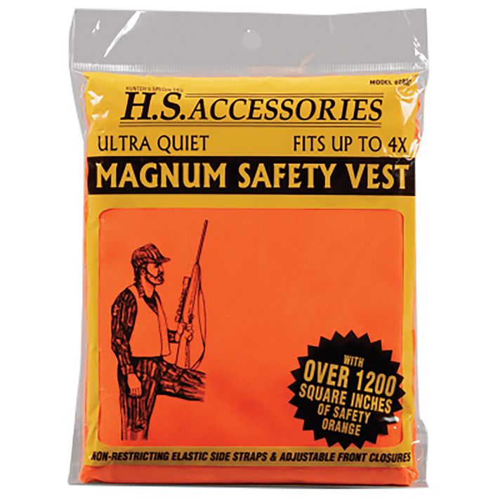 Hunters Specialties HS02002 Safety Vest Magnum Fits up to 4XL Chest Orange