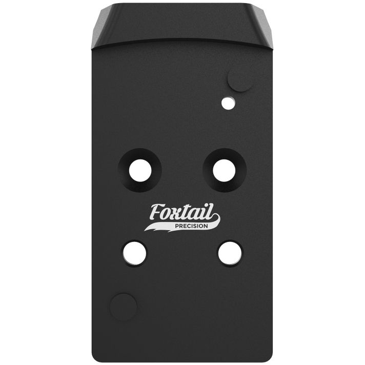 Foxtail Precision 100017 Rear Sight Dovetail Optic Adapter Plate for CZ P10Black Anodized CZ P10