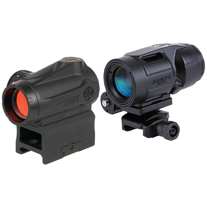 Sig Sauer Electro-Optics SORJMSR501 Romeo-MSR Gen II w/Juliet5 Micro Magnifier Black 1x20mm/5x42mm, 2 MOA Red Dot and Magnifier