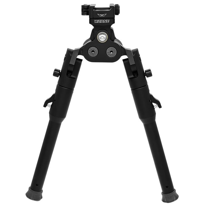 Warne 7921M Skyline Pro BipodBlack Anodized QD Picatinny Head with Lite Legs