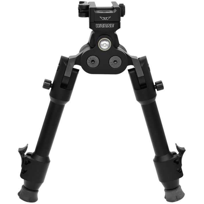 Warne 7923M Skyline Pro BipodBlack Anodized QD Picatinny Head with Precision Legs