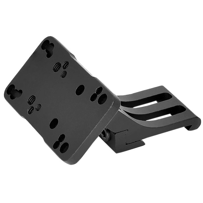 Warne 6110MR Red Dot Riser 45 Degree Offset Reflex Black Anodized Aluminum Fits Doctor/Sig Romeo3/Vortex Viper/Holosun, Right Hand