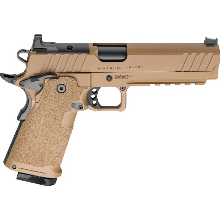 Springfield Armory PH9119AOSCBLC 1911 DS Prodigy 9mm 10+1 5" Coyote Brown Cerakote Optic Ready Carbon Steel Slide Polymer Grip