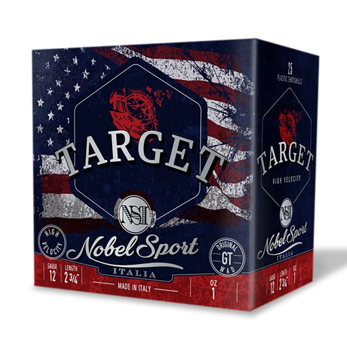 Nobel/eurosports Llc ANS121FSC8 Target12Gauge 2.75" 1oz 8Shot 25 Per Box/10Case