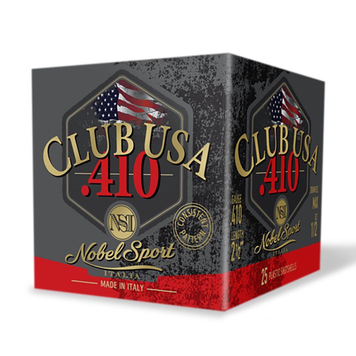 Nobel/eurosports Llc ANS4126Club USA 410Gauge 2.50" 1/2oz 6Shot 25 Per Box/10 Case