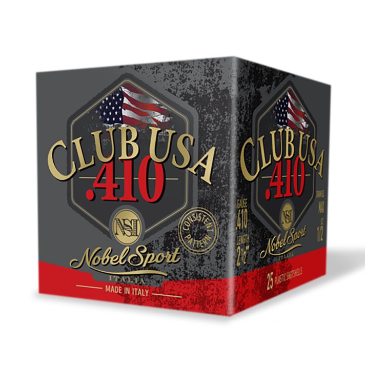 Nobel/eurosports Llc ANS41275Club USA 410Gauge 2.50" 1/2oz 7.5Shot 25 Per Box/10 Case