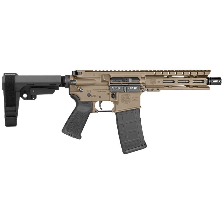 Diamondback DB1913K061 DB155.56 NATO 30+1 7" Flat Dark Earth Cerakote Heavy Barrel 7075-T6 Aluminum Receiver 6" M-LOK Handguard SBA3 Brace Magpul MOE Grip
