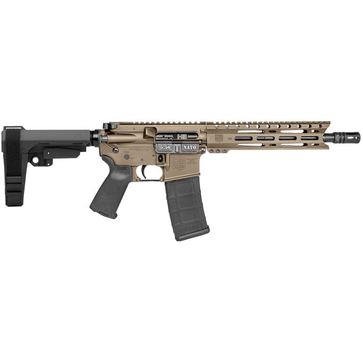 Diamondback DB1916K061 DB155.56 NATO 30+1 10" Flat Dark Earth Cerakote Heavy Barrel 9" M-LOK Handguard 7075-T6 Aluminum SBA3 Brace Magpul MOE Grip