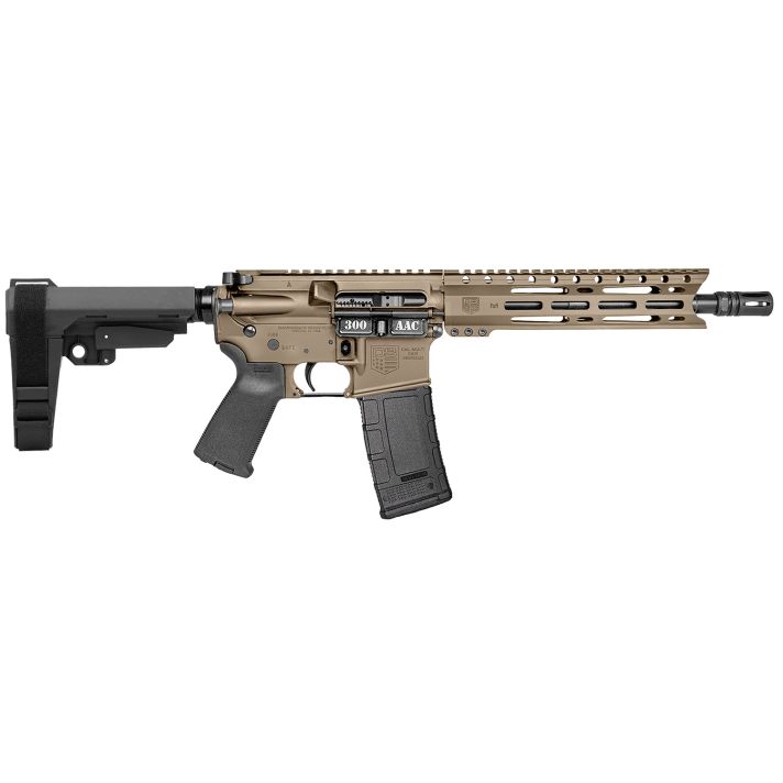 Diamondback DB1916B061 DB15300 AAC 30+1 10" Flat Dark Earth Cerakote Heavy Barrel 9" M-LOK Handguard 7075-T6 Aluminum SBA3 Brace Magpul MOE Grip