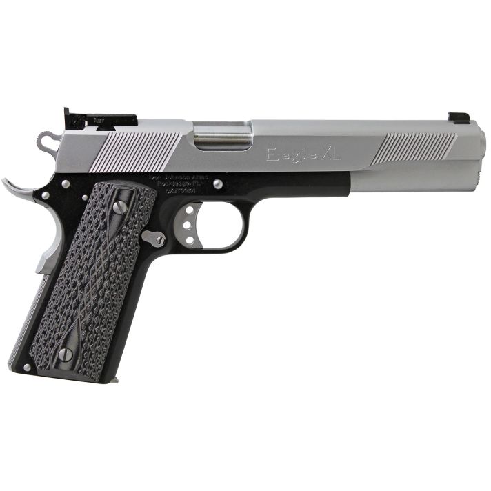 Iver Johnson Arms EAGLEXL10TT Eagle Deluxe 10mm Auto 8+1 6" Steel Barrel, Hard Chrome Serrated Steel Slide, Matte Black Steel Frame w/Beavertail, Black/Gray G10 Grip