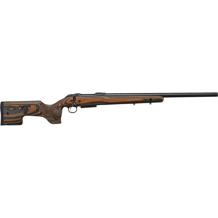 CZ-USA 07501 CZ 600 Range 223 Rem 5+1 24" Black Threaded Barrel & Receiver, Adjustable Black/Brown Laminate Stock