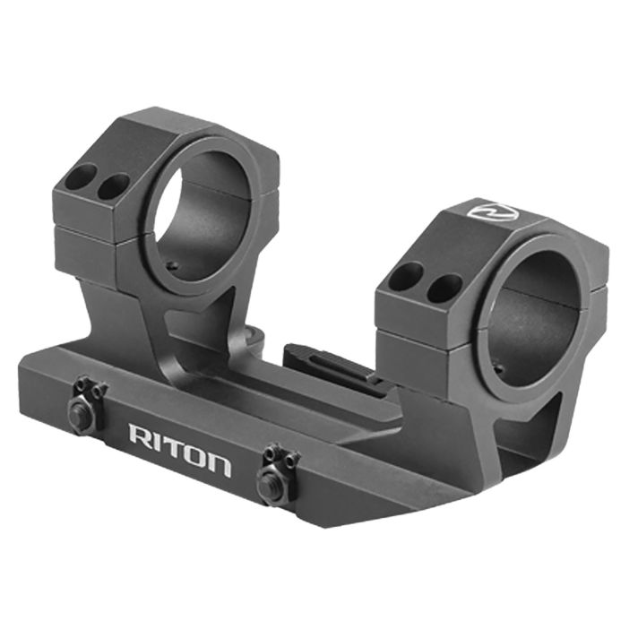 Riton Optics X34QD Scope Mount/Ring Combo Cantilever Scope Mount Quick Detach, Black Anodized Aluminum, 34mm Tube Picatinny/Weaver Mount