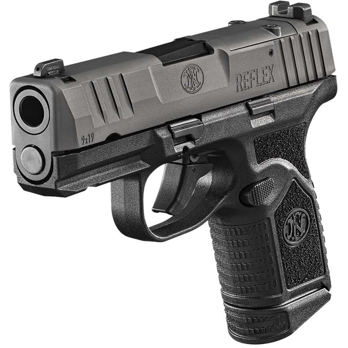 FN 66101418 Reflex MRD 9mm Luger 15+1 11+1 3.30" Micro-Compact Frame Black PVD Optic Ready/Serrated Steel Slide w/Picatinny Rail Stippled Grip Ambidextrous