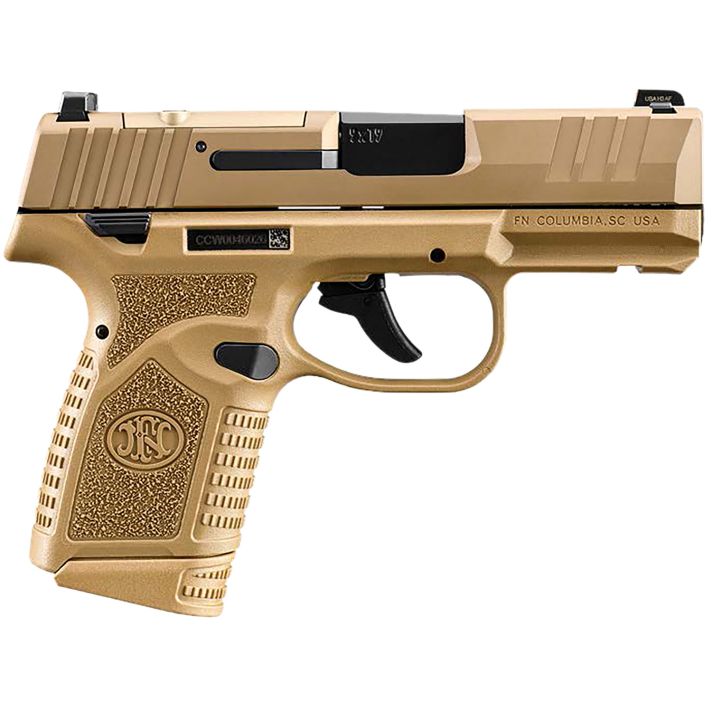 FN 66101419 Reflex MRD 9mm Luger 15+1 11+1 3.30" Micro-Compact Frame Flat Dark Earth PVD Optic Ready/Serrated Steel Slidew/Picatinny Rail Stippled Grip Ambidextrous
