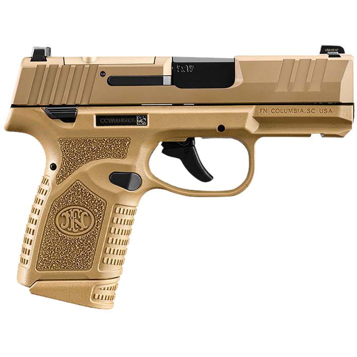FN 66101423 Reflex MRD 9mm Luger 10+1 3.30" Micro-Compact Frame Flat Dark Earth PVD Optic Ready/Serrated Steel Slide w/Picatinny Rail Stippled Grip Ambidextrous