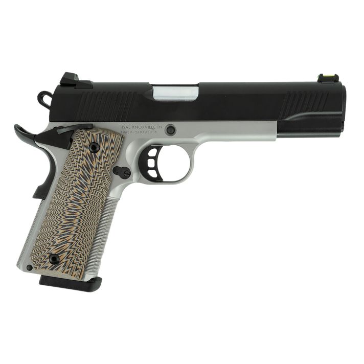 SDS Imports 10100803 1911 D10 FO 10mm 8+1 5" Black Cerakote Stainless Steel Slide Tan/black G10 Grip