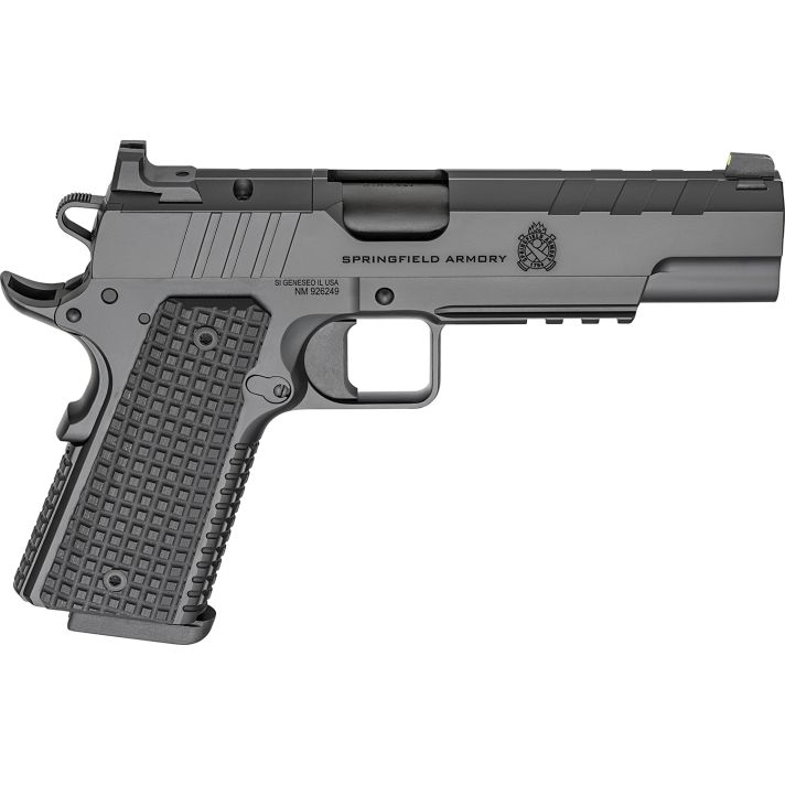 Springfield Armory PX9229LAOS 1911 Emissary 9mm 9+1 5" Stainless Steel Barrel Optic Ready Black Carbon Steel Slide VZ Grips Thin-Line G10 Grip