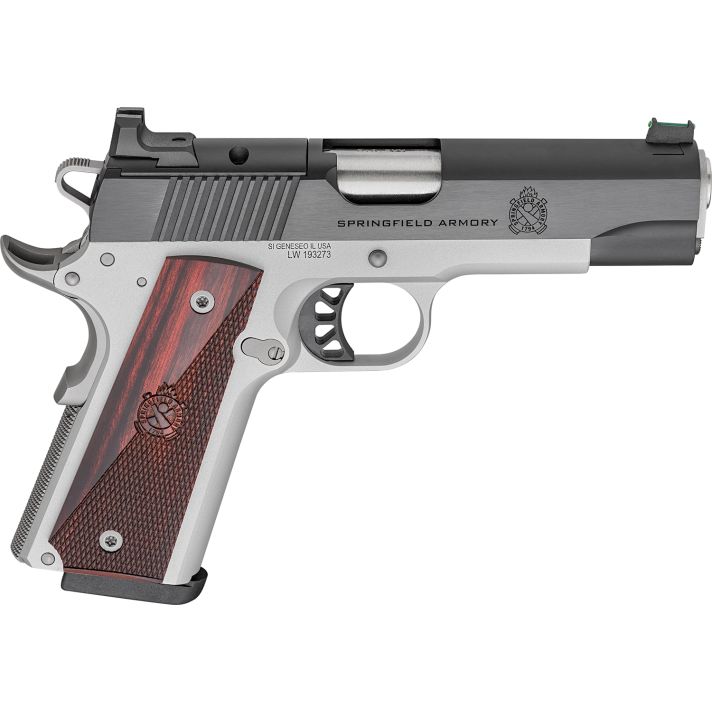 Springfield Armory PX9117LAOS 1911 Ronin 9mm 9+1 4.25" Stainless Steel Barrel Optic Ready Blued Slide Crossed Cannons Checkered Grip