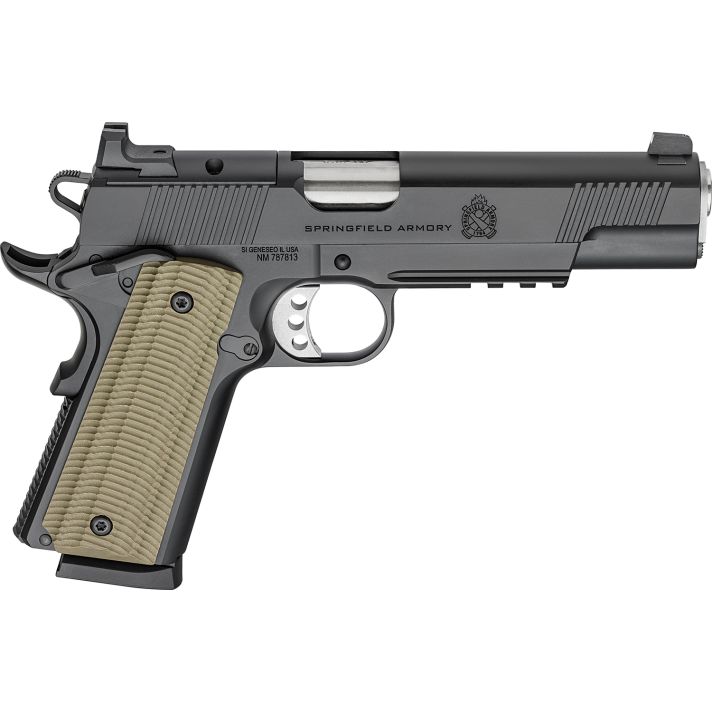 Springfield Armory PO9229AOS 1911 Operator 9mm 8+1 5" Black Cerakote Optic Ready Carbon Steel Slide Black Cerakote VZ G10 Grip