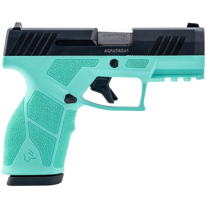 Taurus 1-GX2931C-10 GX29mm 10+1 3.37" Matte Stainless Steel Barrel, Matte Black Serrated Stainless Steel Slide, Cyan Polymer Frame w/Picatinny Rail, Polymer Grip
