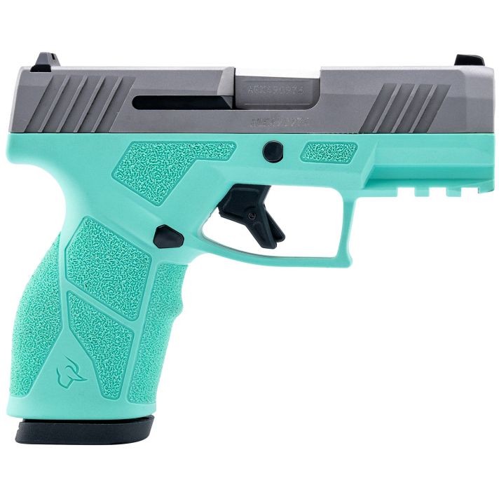 Taurus 1-GX2939C GX29mm 13+1 3.37" Matte Stainless Steel Barrel, Matte Serrated Stainless Steel Slide, Cyan Polymer Frame w/Picatinny Rail, Polymer Grip
