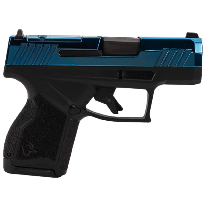 Taurus 1-GX4M931-10B GX4Micro-Compact Frame 9mm Luger 10+1 3.06" Satin Black DLC Stainless Steel Barrel, Blue PVD Serrated Alloy Steel Slide, Matte Black Stainless Steel Frame, Textured Grip