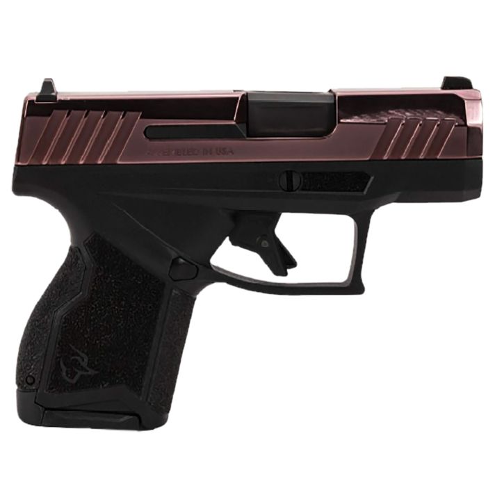 Taurus 1-GX4M931-10RG GX4Micro-Compact Frame 9mm Luger 10+1 3.06" Satin Black DLC Stainless Steel Barrel, Rose Gold PVD Serrated Alloy Steel Slide, Matte Black Stainless Steel Frame, Textured Grip